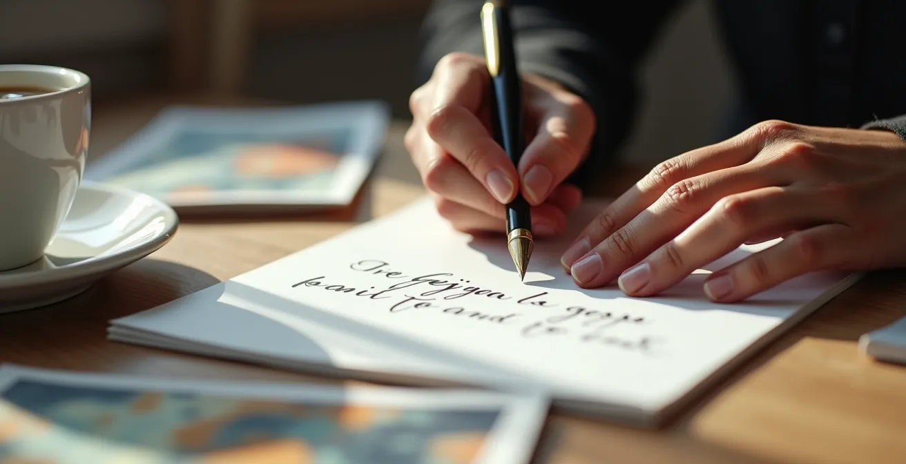 Künstler beim Verfassen eines Artist Statements in Berlin